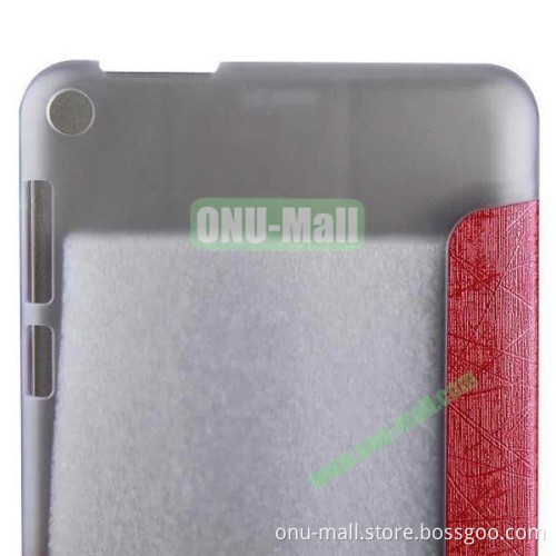Palm Texture 3-Folding PU Leather Case for Asus Fonepad 8 FE380CG